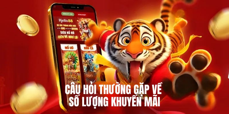 Câu hỏi liên quan tới số lượng khuyến mãi